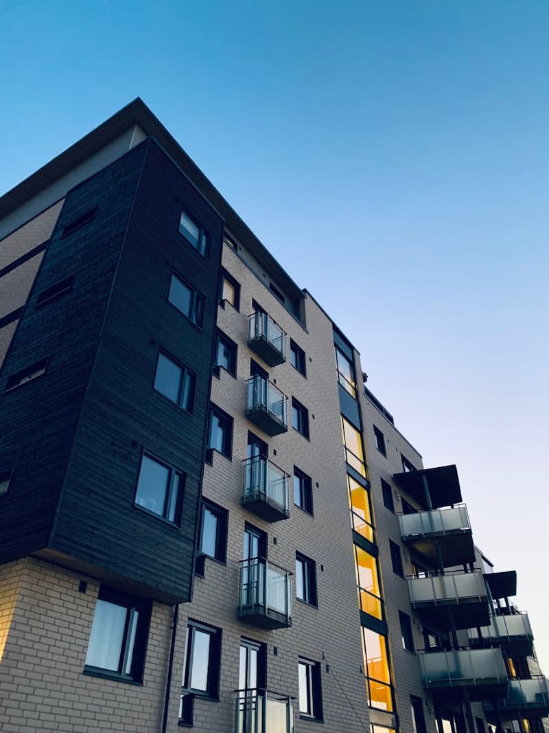Modern apartment building